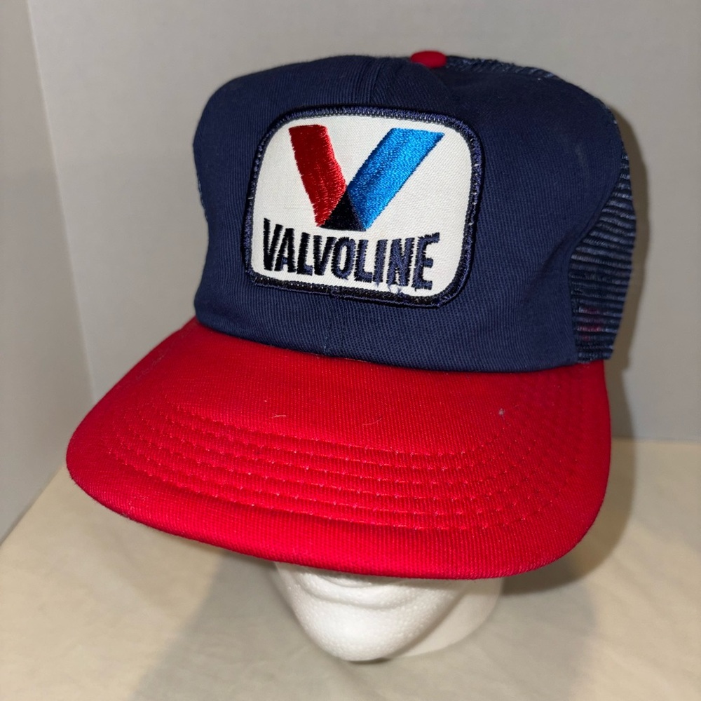 Vintage Valvoline Trucker Snapback Foam Patch Hat Made In USA